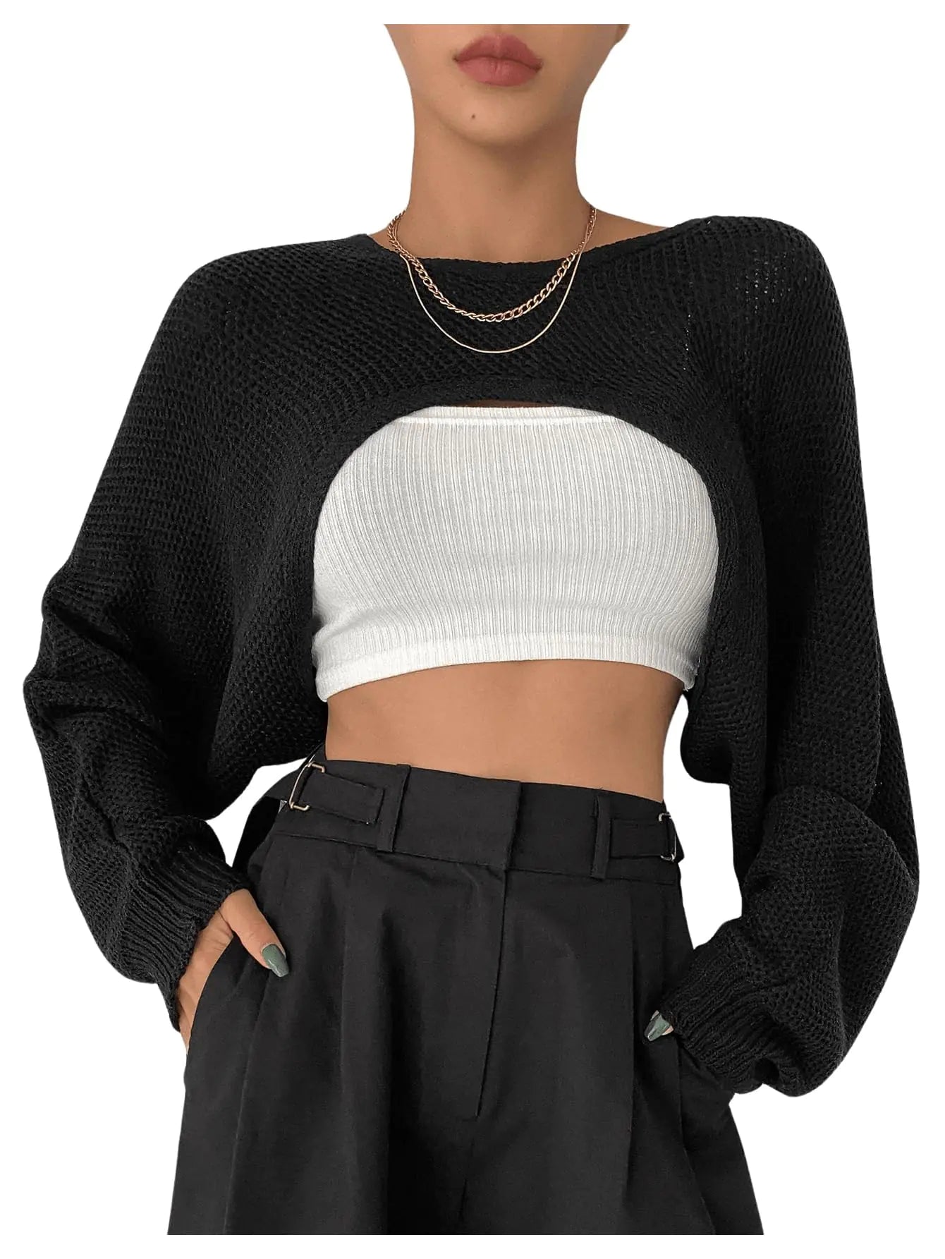 Suéter Feminino Meio Bolero