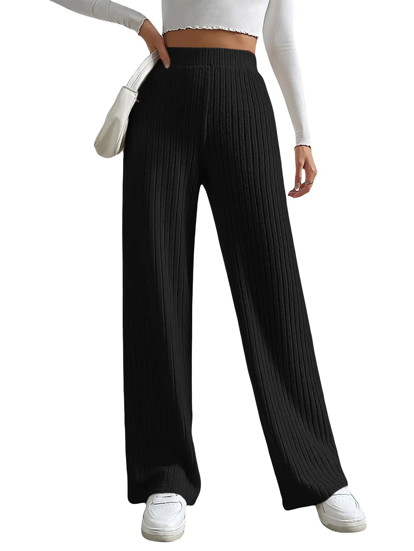 Calças Wide Lag Cintura Alta